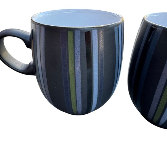 Denby-Langley Jet Stripes Pattern Mugs Set 2 Discontinued Replacements Additions - Picture 9 of 16
